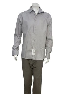 Eton Men's Classic Dark Gray Button-Down Dress Shirt